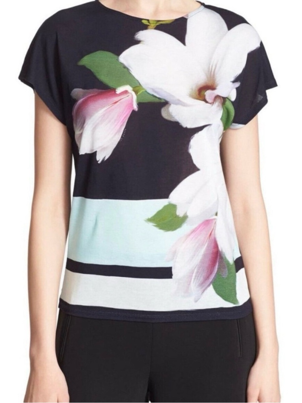 Ted Baker London Abigeyl Magnolia Stripe top SZ:4